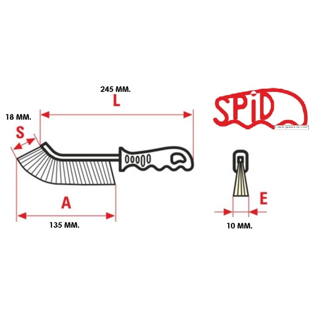 Vendita online Spazzola Spid acciaio 0.30 mm. Rif.0030